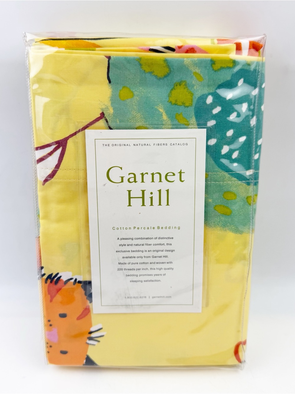 Garnet Hill Crazy Creatures Yellow Standard Pillowcases Cotton Animals New NIP